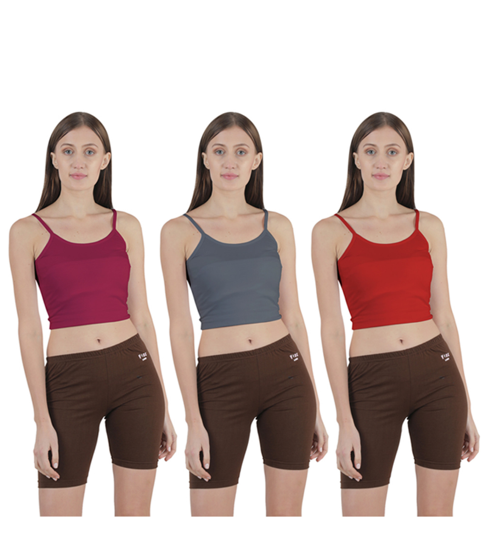 Vink Multicolor Womens Yoga Shorts 3 Pack Combo